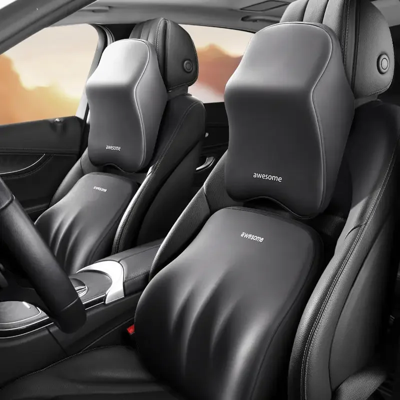Memory Foam Car Neck Pillow Lumbar Support - YENI Araba Bel Sırt Desteği Kafalık