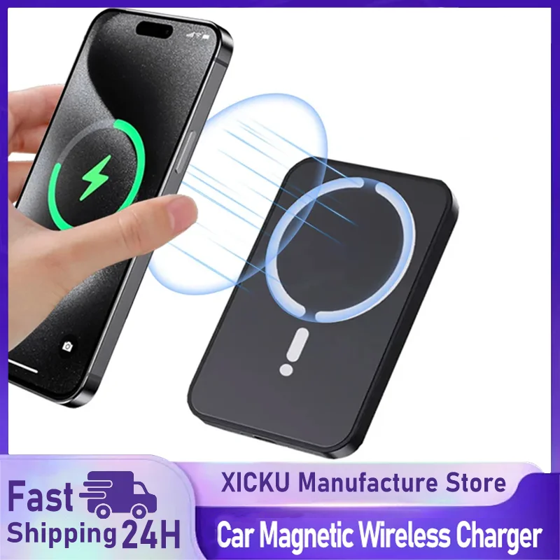 Wireless Car Charger Mount Fast Charging - Manyetik Araç İçi Kablosuz Şarj Cihazı