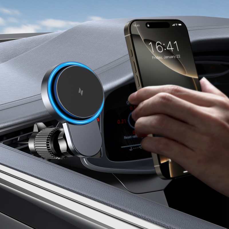 Wireless Car Charger Mount Fast Charging - Soğutma Fanlı Manyetik Kablosuz Araç Şarj