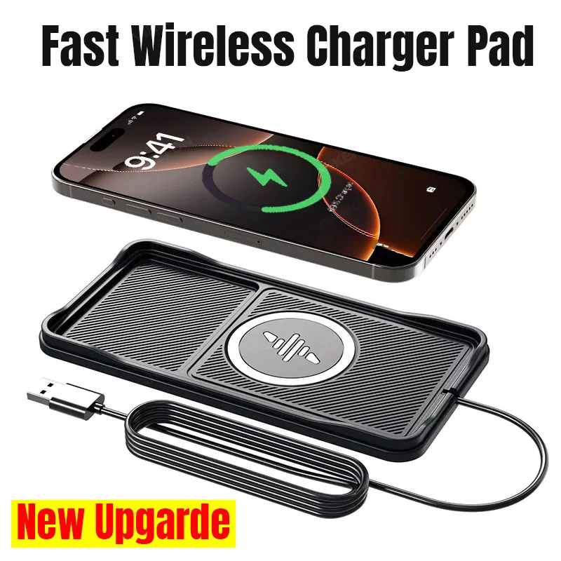 Wireless Car Charger Mount Fast Charging - Araba kablosuz şarj aleti pedi tabanı