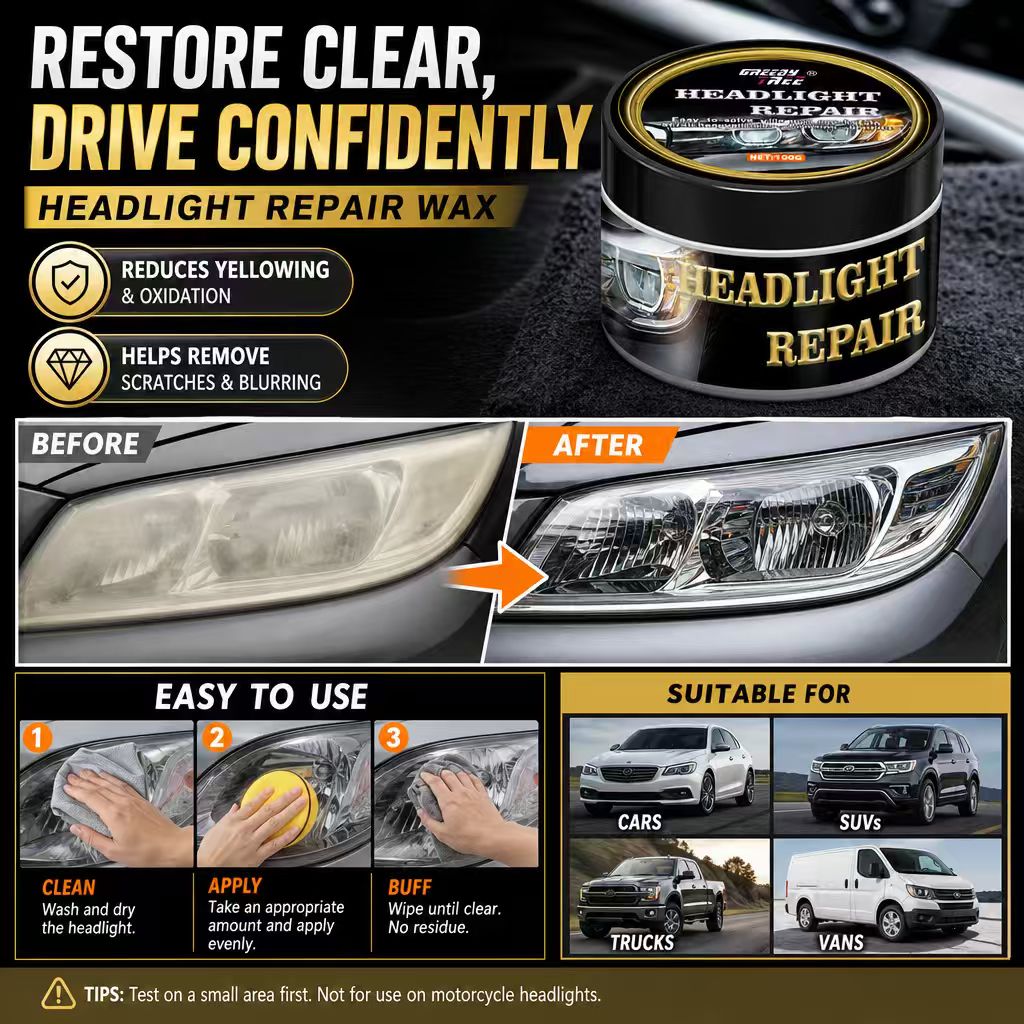 Car Scratch Repair Polishing Wax Paste - Oto Farları İçin Far Tamir Cilası