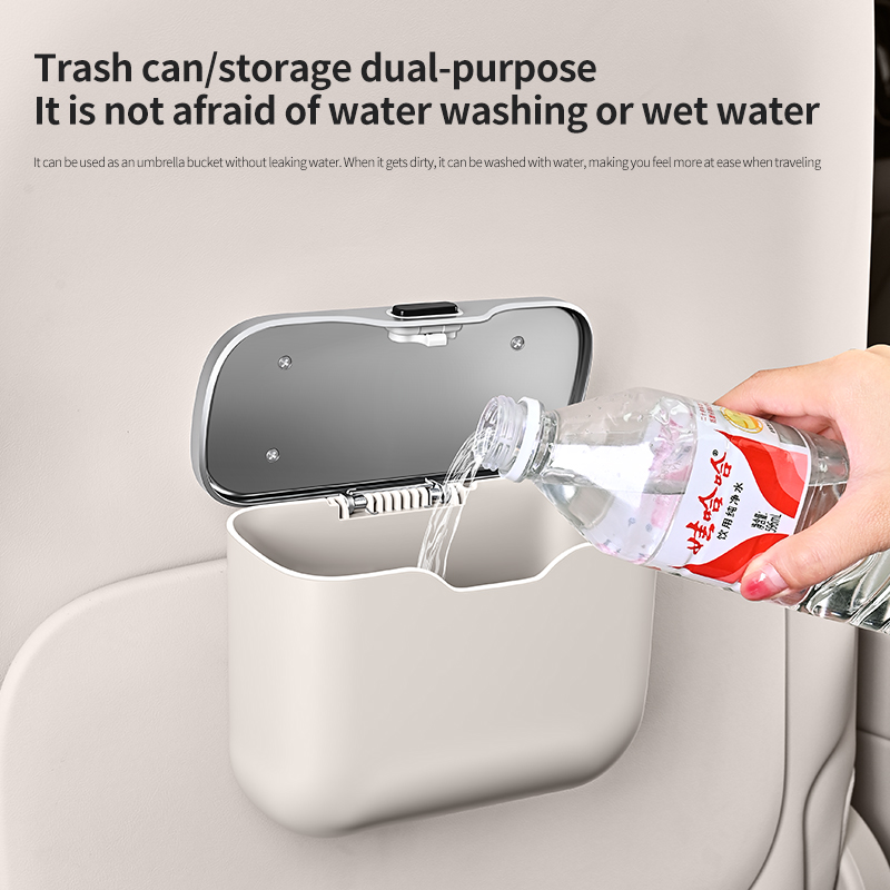 Yaratıcı kapaklı araba çöp kut - Waterproof Car Trash Can With Lid incelemesi ve fiyatı