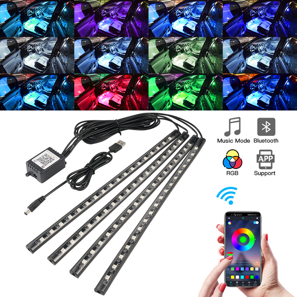 Neon LED İç Araba Işık APP Müz - Led Ambient Interior Car Lights App Control incelemesi ve fiyatı