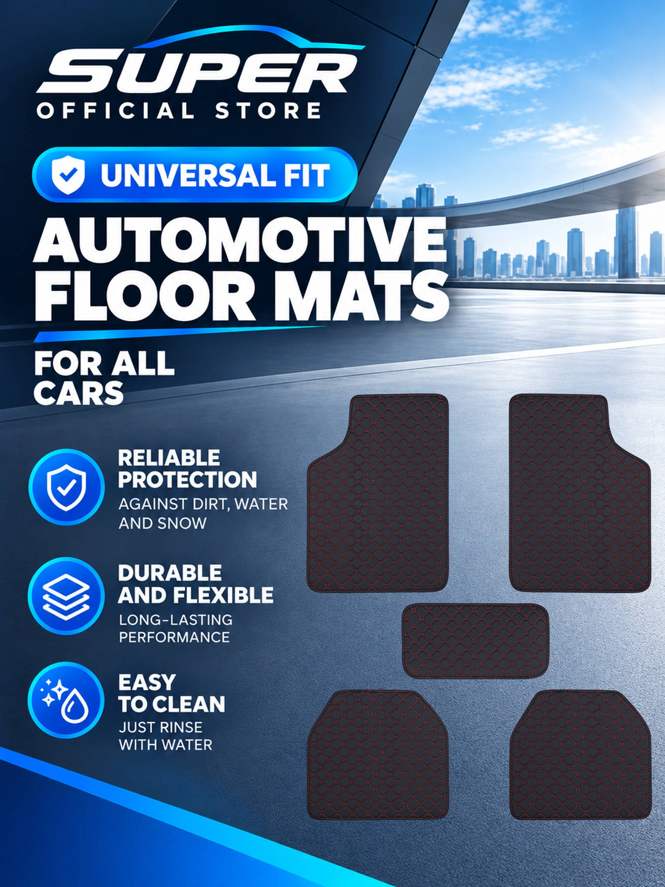 Tam Set Otomobil Paspasları, E - Car Floor Mats Universal Waterproof Leather incelemesi ve fiyatı